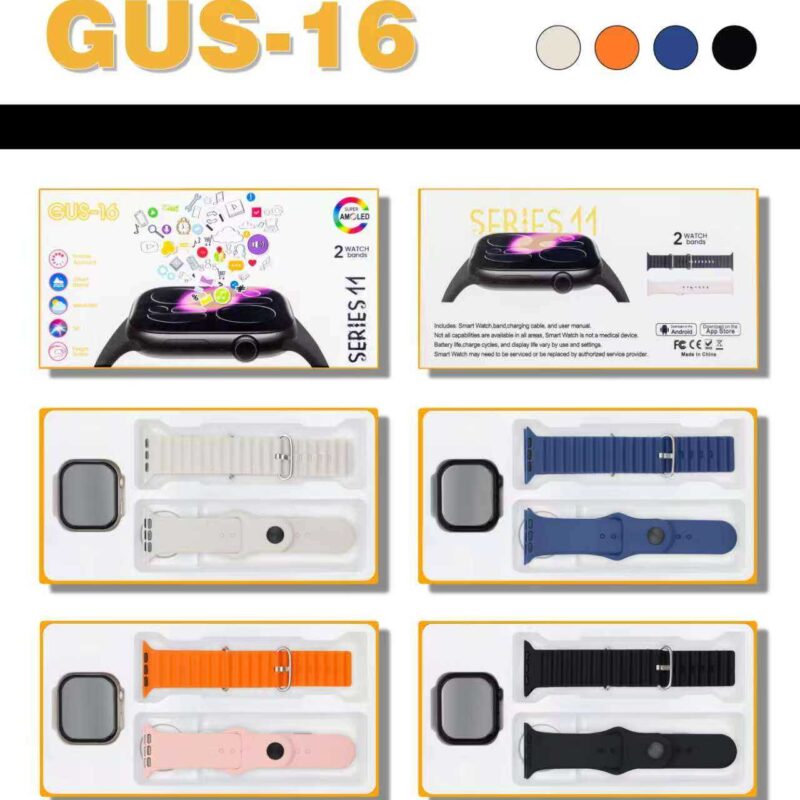 Alternative view of Σετ Smartwatch με 2 λουράκια - GUS-16 - 260202 - White