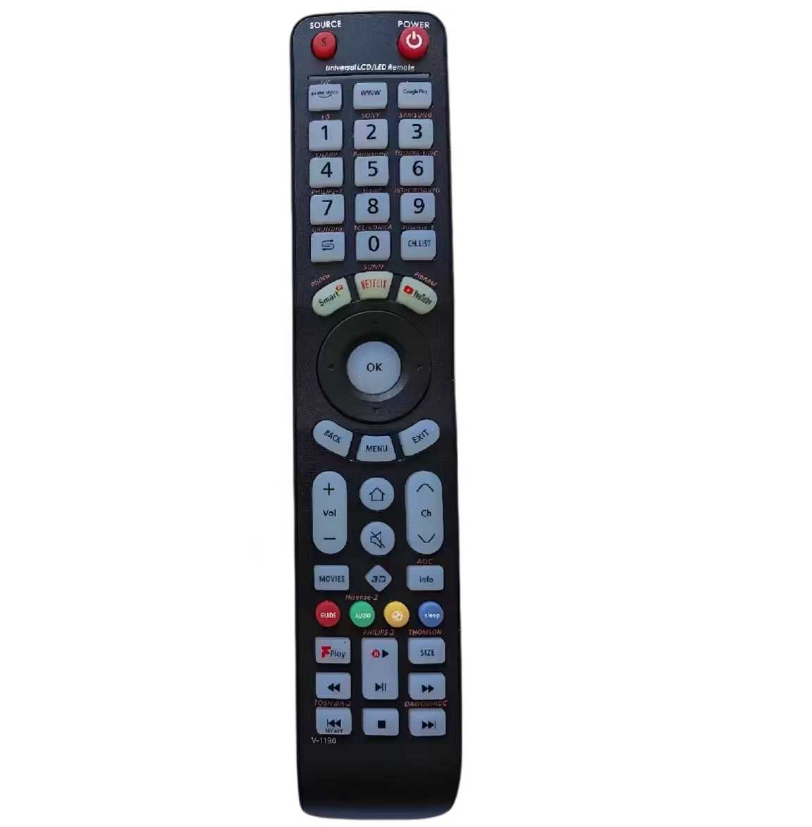Τηλεχειριστήριο τηλεόρασης - Universal - V1190 - 011901 Τηλεχειριστήριο τηλεόρασης - Universal - V1190 - 011901 - Image 2