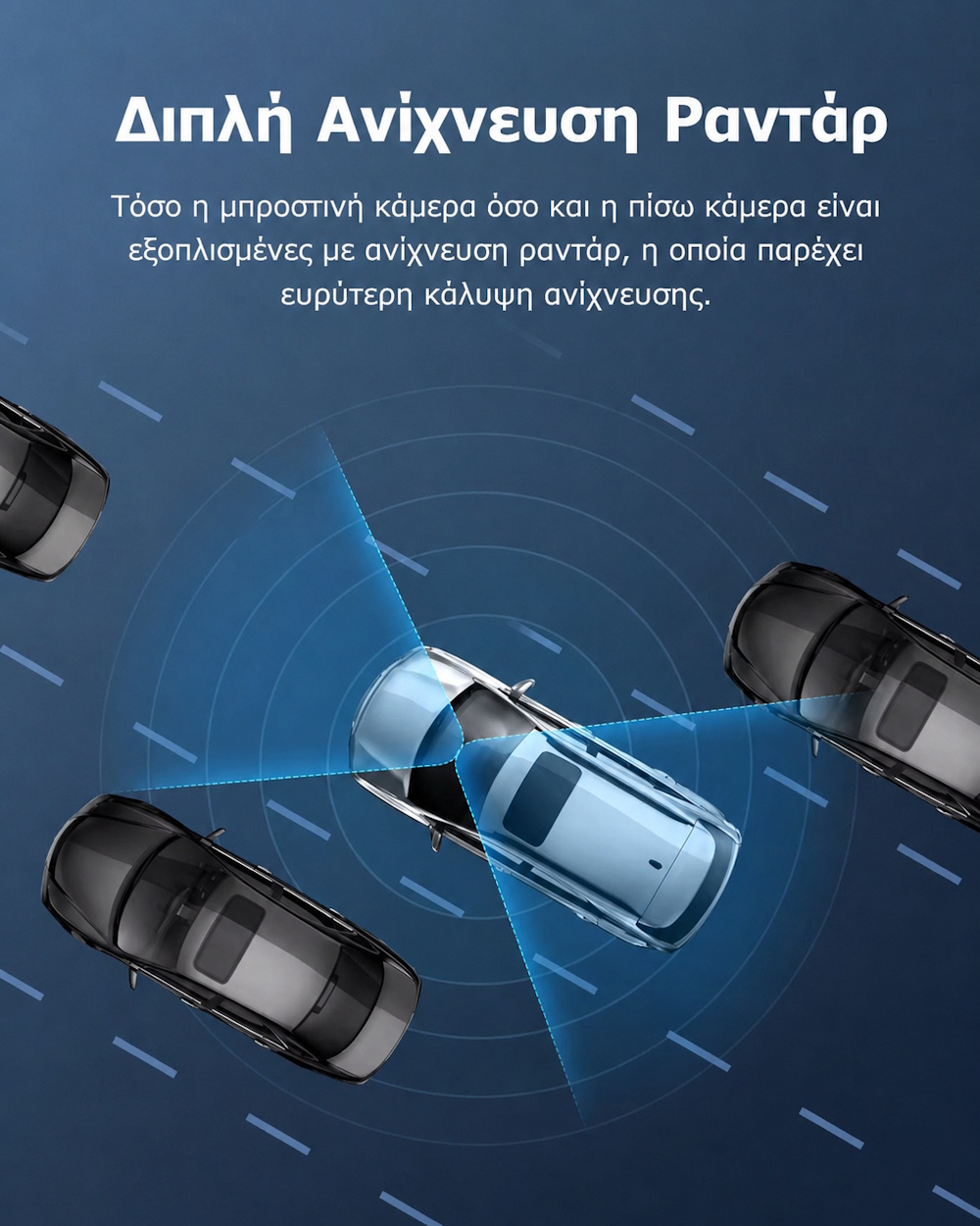 Sectec CC09 Διπλή 4G Κάμερα Ασφαλείας Αυτοκινήτου με GPS, Radar, Live Video & Ειδοποίηση Σύγκρουσης (3MP/IP65) Κάμερα Αυτοκινήτου με Live Μετάδοση