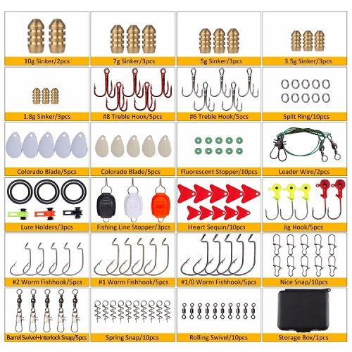 Alternative view of Σετ αξεσουάρ ψαρέματος σε θήκη - 128pcs - 831803