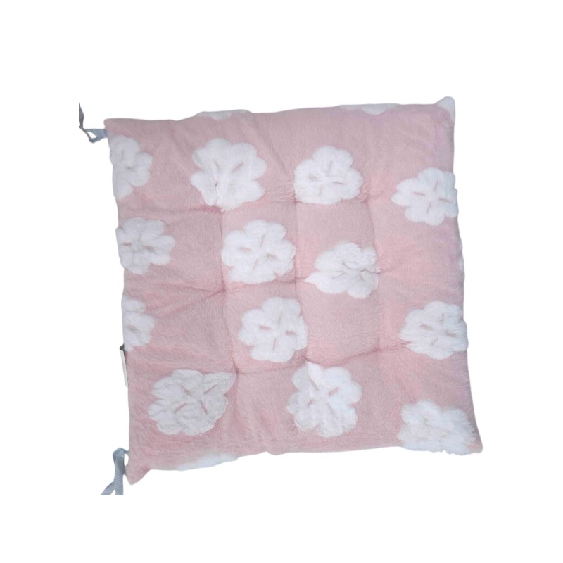 Μαξιλάρι καρέκλας γούνινο - 40x40cm - 571526 - Pink
