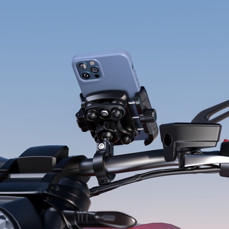 Kewig M8SP-J Αντικραδασμική Περιστρεφόμενη Βάση Κινητού 4" έως 7" για Μηχανή/Ποδήλατο Αλουμινίου με Γρήγορο Ξεκλείδωμα - Image 3