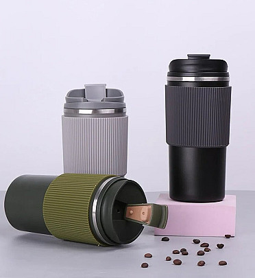Alternative view of Φορητό παγούρι-θερμός - 500ml - 413388 - Light Brown