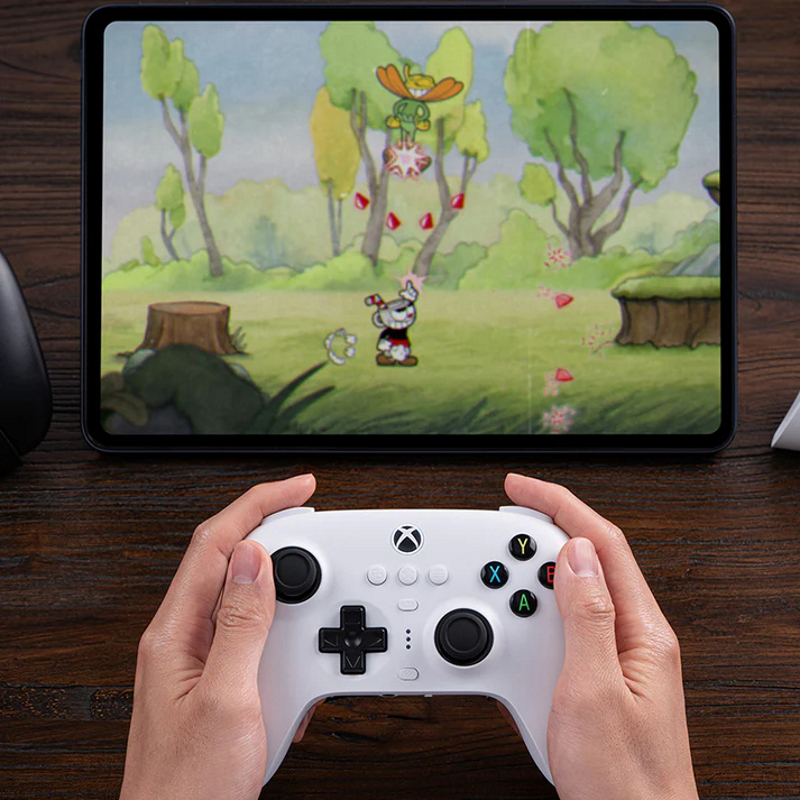 8Bitdo Ultimate 3-mode με Charging Dock (Ενσύρματο για Xbox Series X|S και One/ Ασύρματο BT για Android - IOS - PC) Λευκό