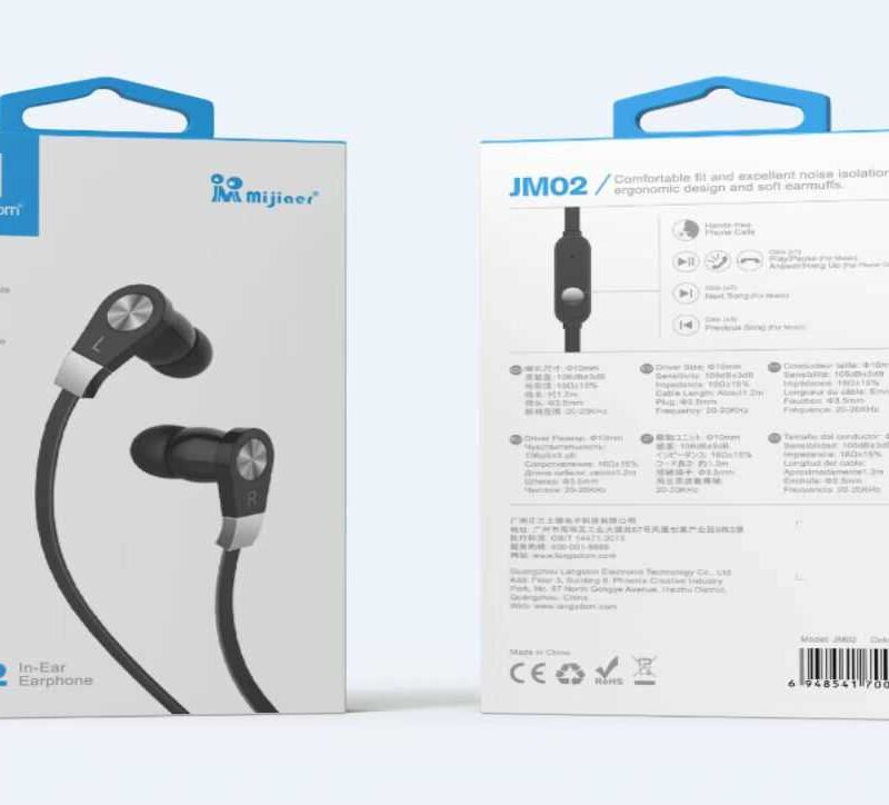 Alternative view of Ενσύρματα ακουστικά - JM-02 - 700611 - Black