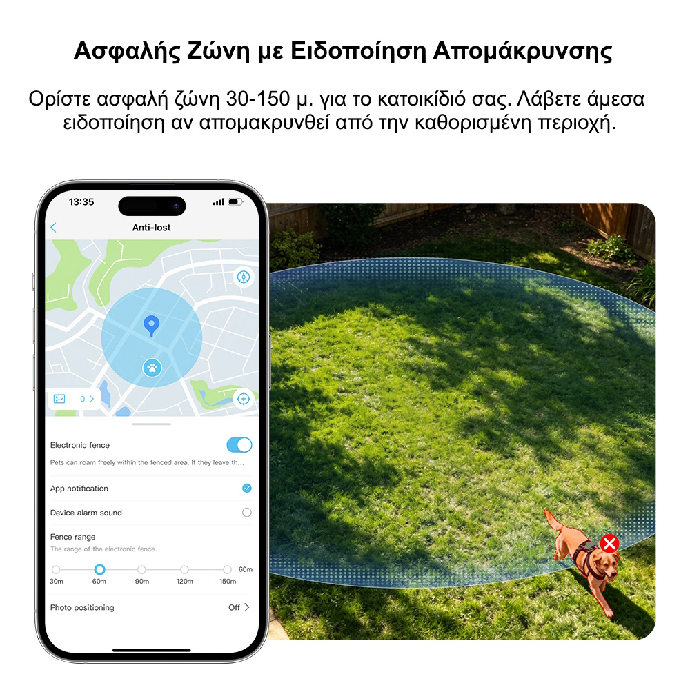 Sectec ST-PC05 4G Κάμερα με Κολάρο για Κατοικίδια με GPS, SIM, AI Tracking και Αμφίδρομη Επικοινωνία (1080P/IP66) Κάμερα για Κατοικίδια με GPS