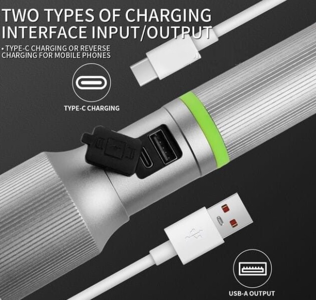 Alternative view of Επαναφορτιζόμενος φακός LED - S13-TG - 051225
