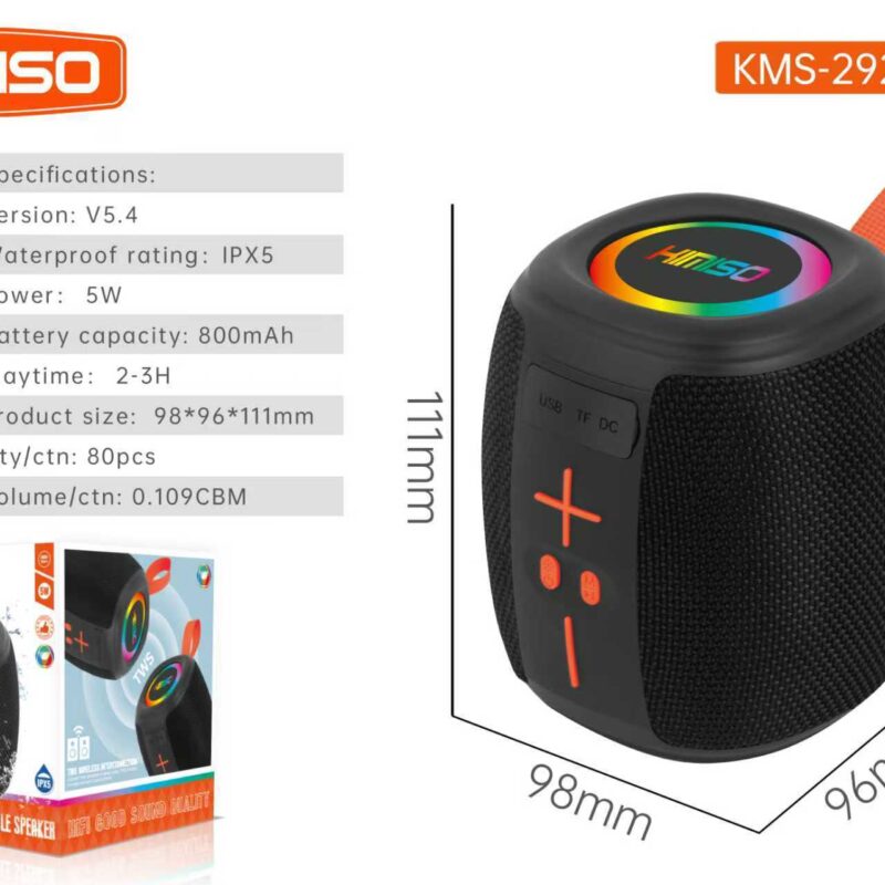 Ασύρματο ηχείο Bluetooth - KMS-292 MINI - 262926 - Black - Image 2