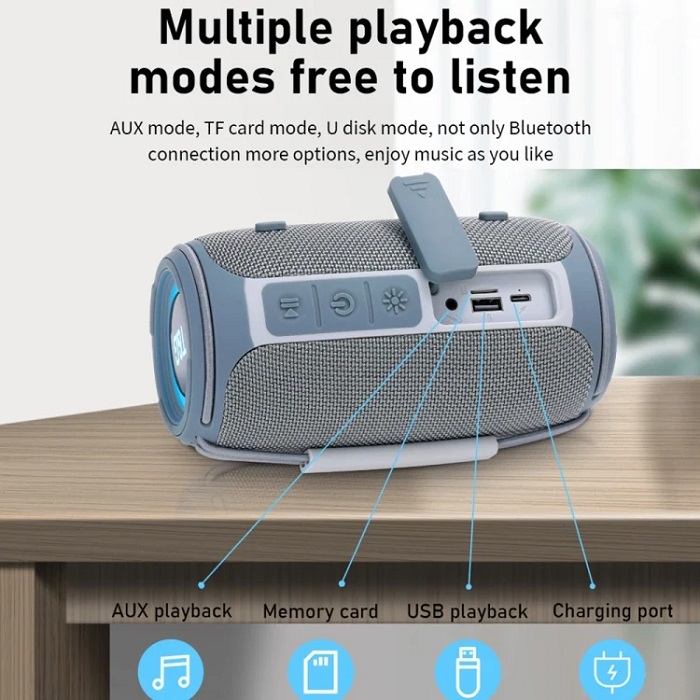 Alternative view of Ασύρματο ηχείο Bluetooth - TG-657 - 260172 - Grey