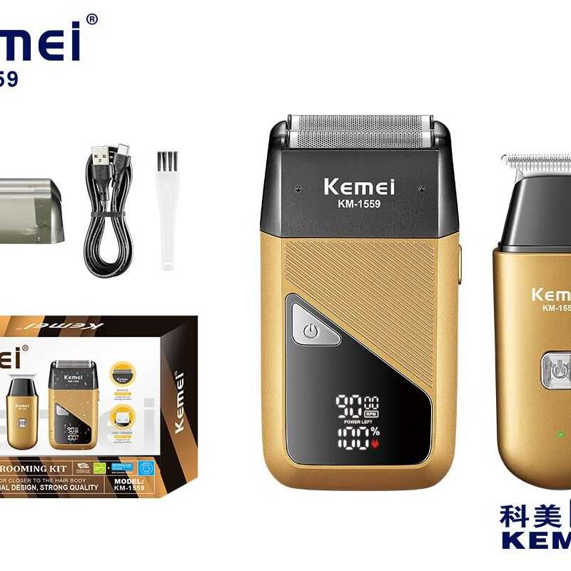 Σετ ξυριστική μηχανή & Trimmer - 2in1 - KM-1559 - Kemei - Image 6