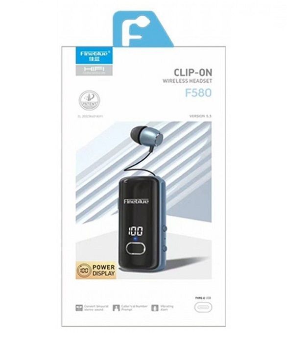 Alternative view of Ασύρματο ακουστικό Bluetooth - F580 - Fineblue - 700079 - Red