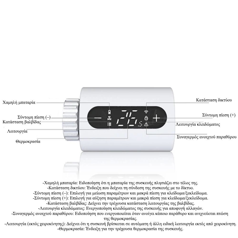 HYSEN HY360 WiFi Έξυπνη Βαλβίδα Καλοριφέρ