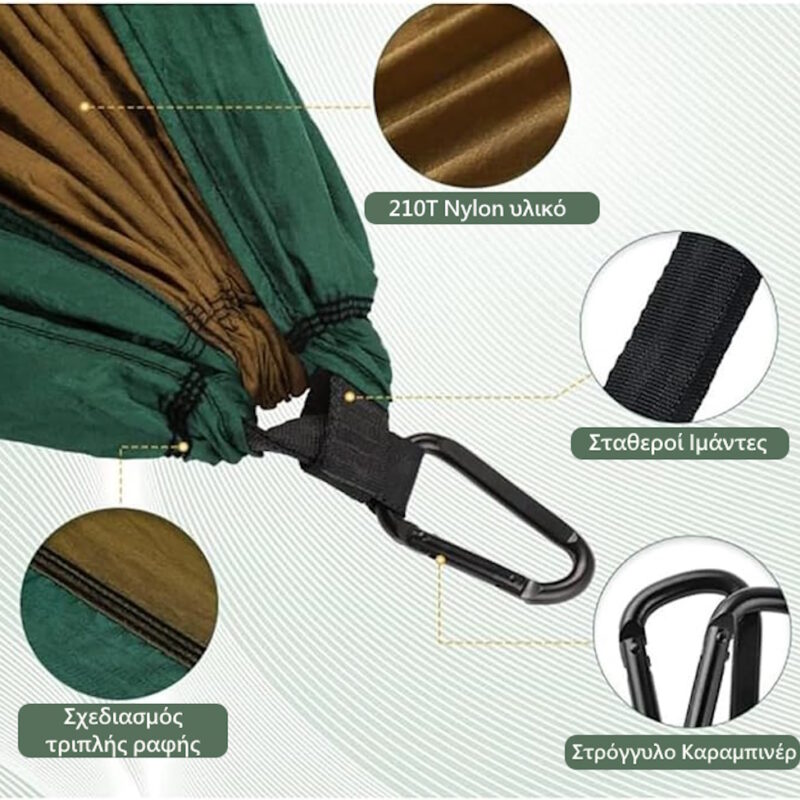 Kepeak Αιώρα Αλεξίπτωτο Μονή Compact Ultralight 230x90cm - Purple Green PG018SM Kepeak Αιώρα Αλεξίπτωτο Μονή Compact Ultralight 230x90cm - Purple Green PG018SM - Image 3