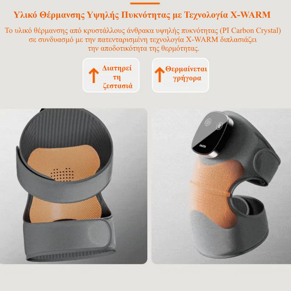 iKeepFit Ηλεκτρική Θερμαινόμενη Μυοχαλαρωτική Συσκευή Μασάζ 7 Watt με Δόνηση για Γόνατο/Ώμο/Αγκώνα Γκρι (KPF-knee13)